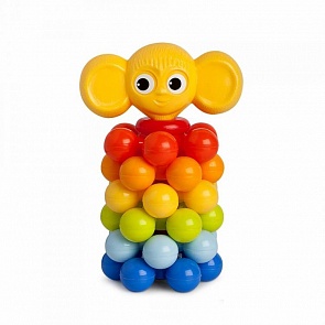 Пирамида-мини - Ушастик с шариками, 18 см (Русский Стиль, 9250)